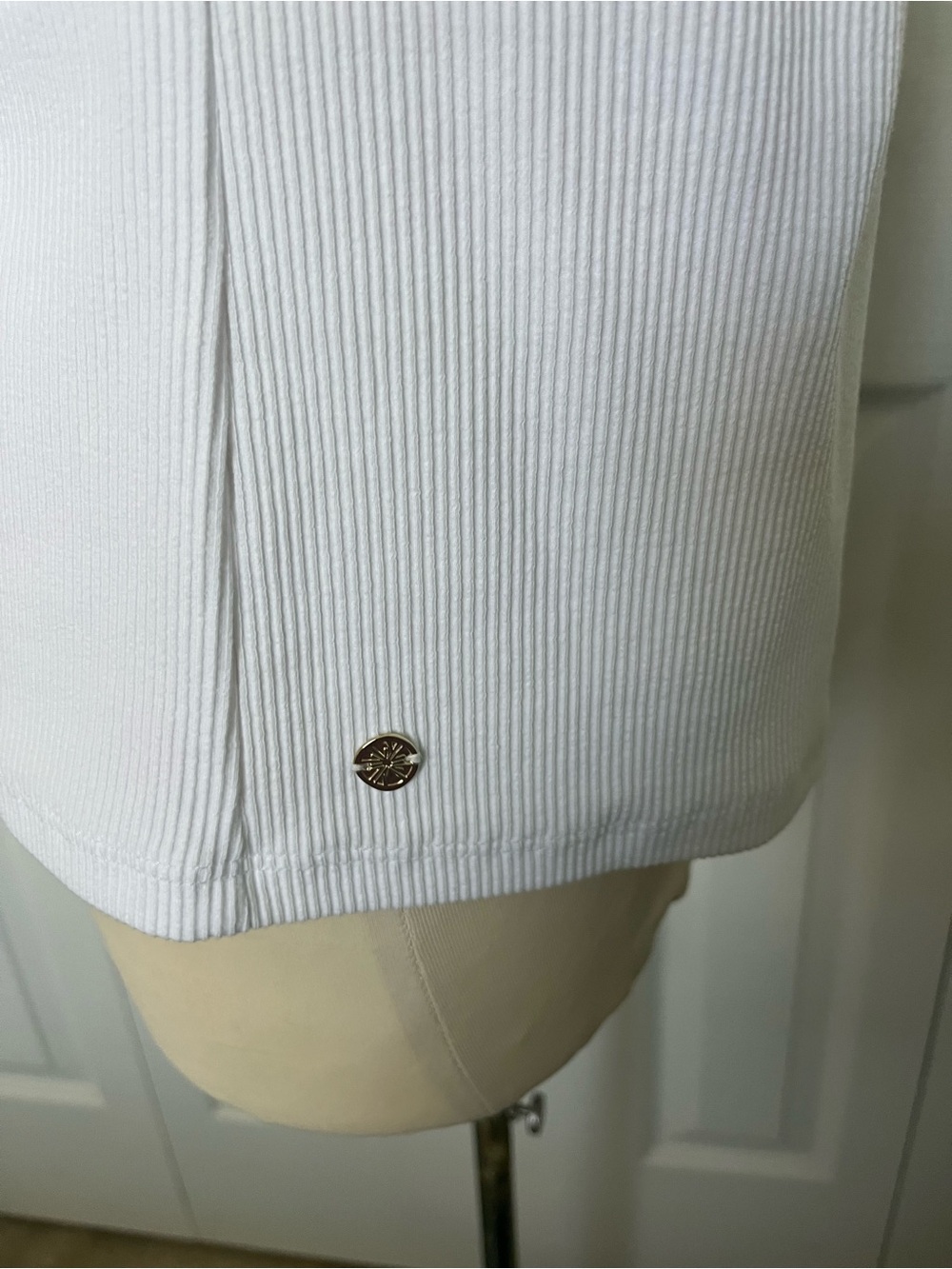 Lilly Pulitzer One-Shoulder White Ribbed Tank - Picture 4 of 6